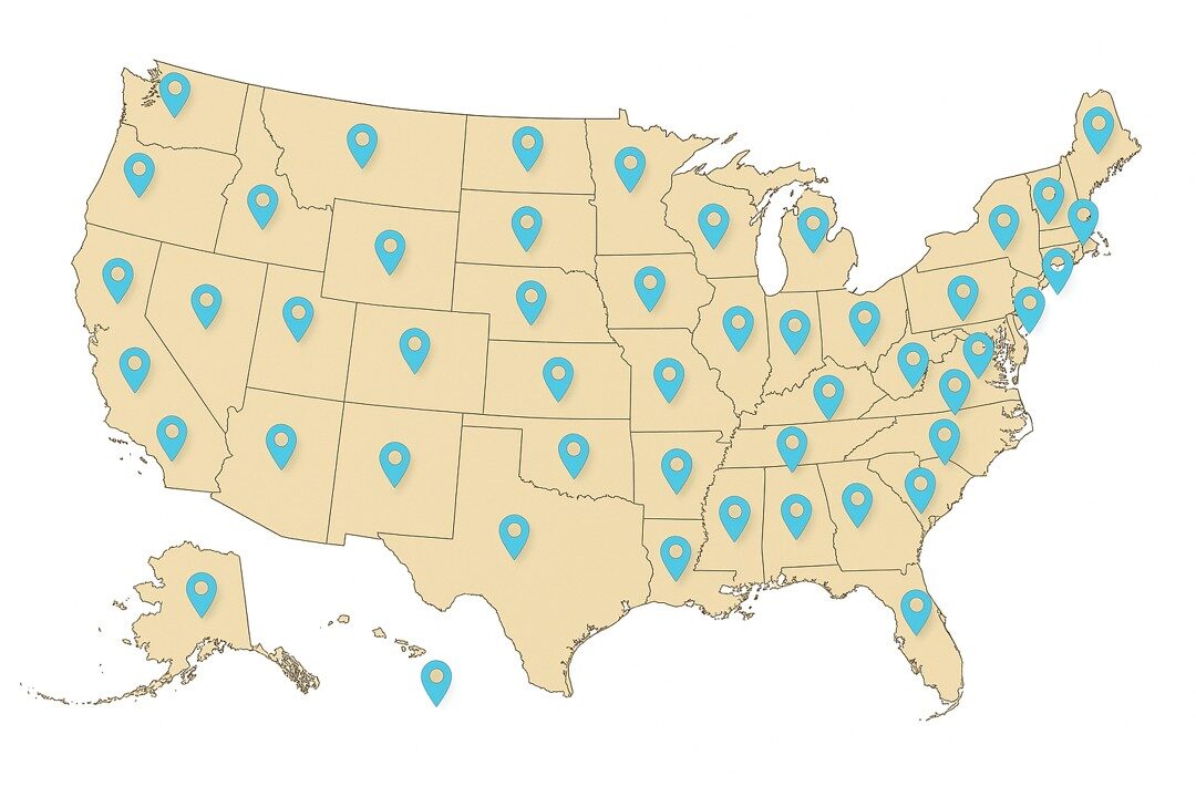 us map with pins us map with pins