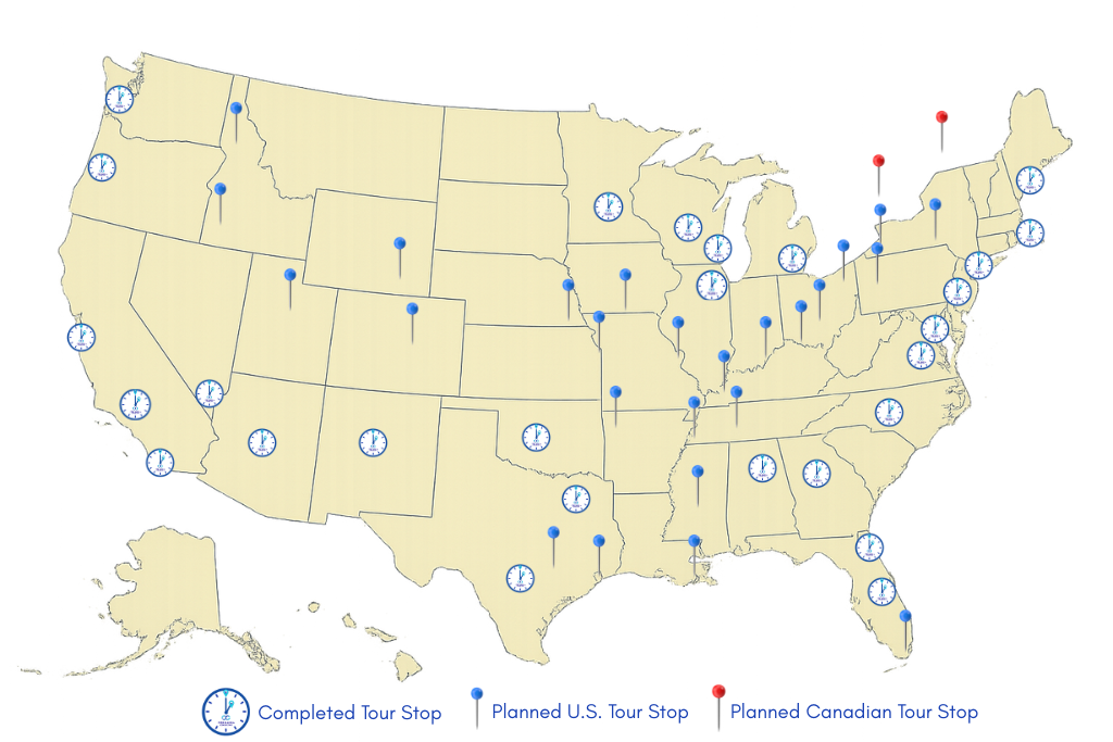 1FHT Completed Tour Stops